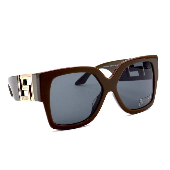 Versace Accessories - NEW VERSACE VE4402 BROWN/GREEN DARK GREY LENS AUTHENTIC SUNGLASSES